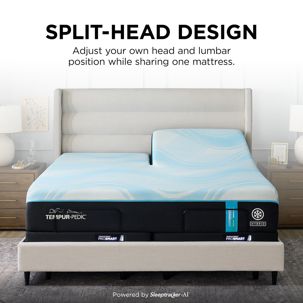 TEMPUR- LuxeBreeze® Split Head King