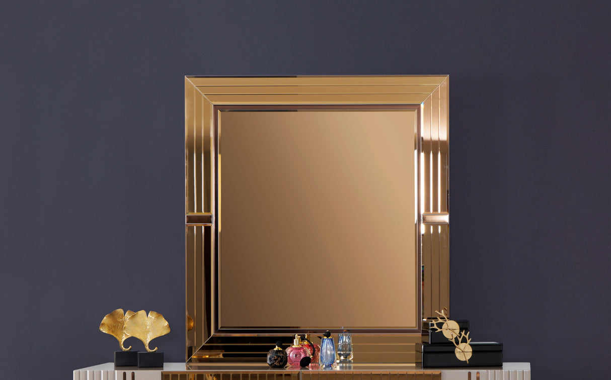 Lorenzo Mirror River Sand Gray