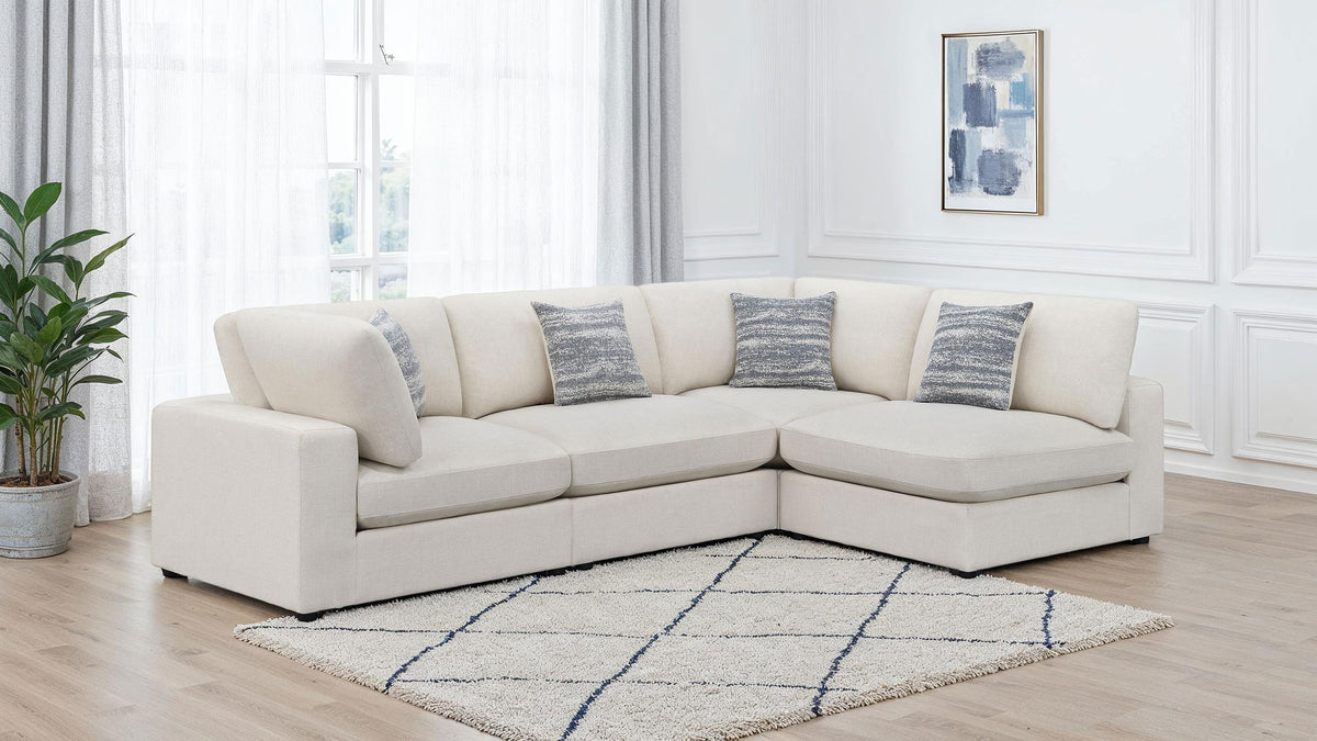 Serene 4-piece Sectional Sofa Beige
