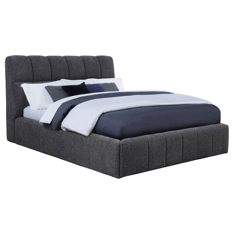 Nollet 48-inch Upholstered Queen Panel Platform Bed Grey