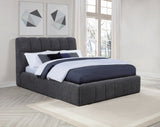 Nollet 48-inch Upholstered Queen Panel Platform Bed Grey