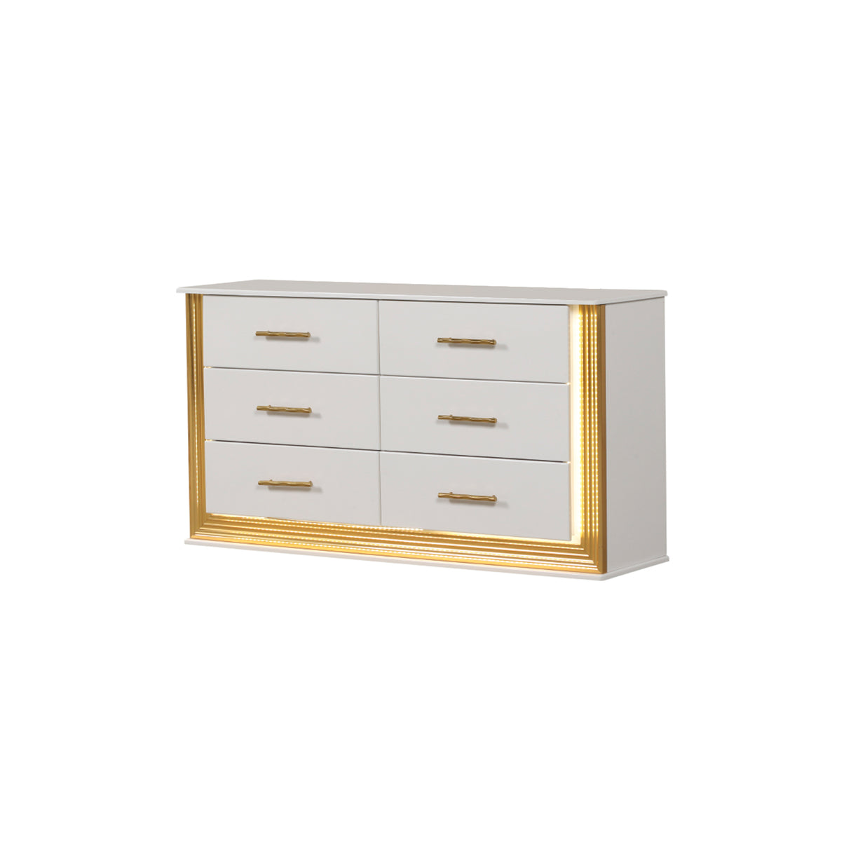 Obsession Dresser White and Gold