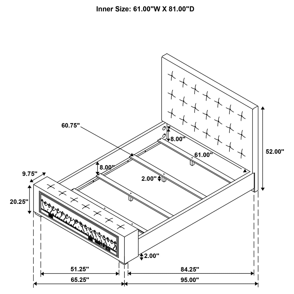 Senna Visualizer Bed Brown