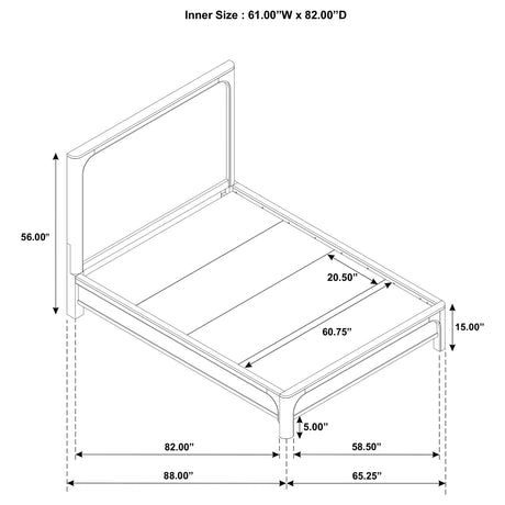 Solano 56-inch Queen Panel Bed Weathered Mango