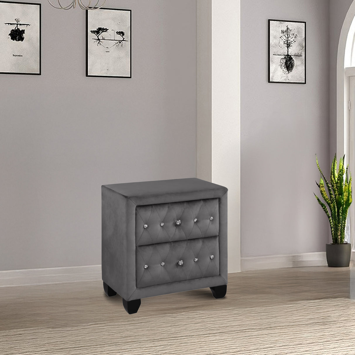 Sophia Nightstand Gray