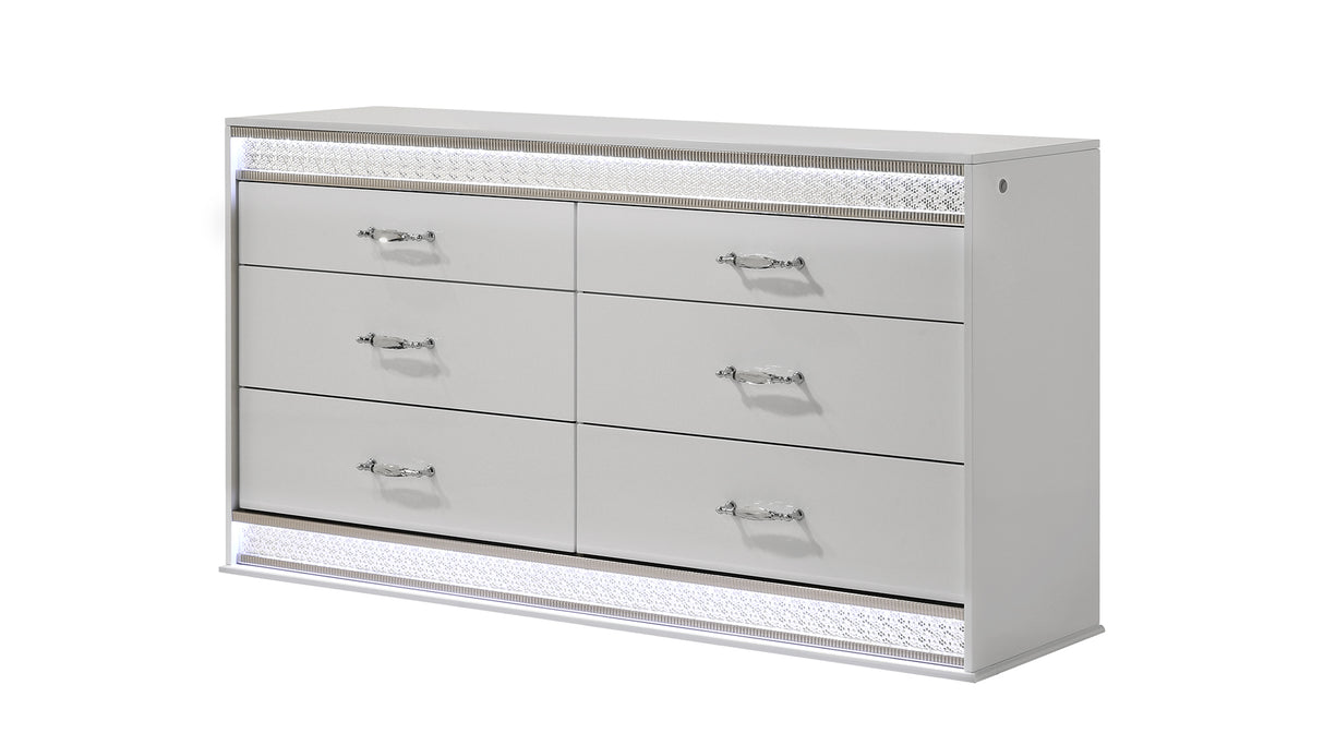Glam Dresser White