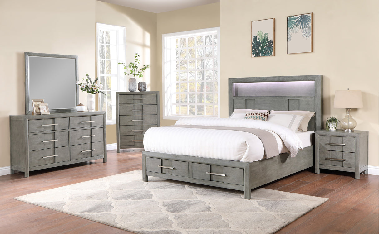 Kenzo King Bed Gray